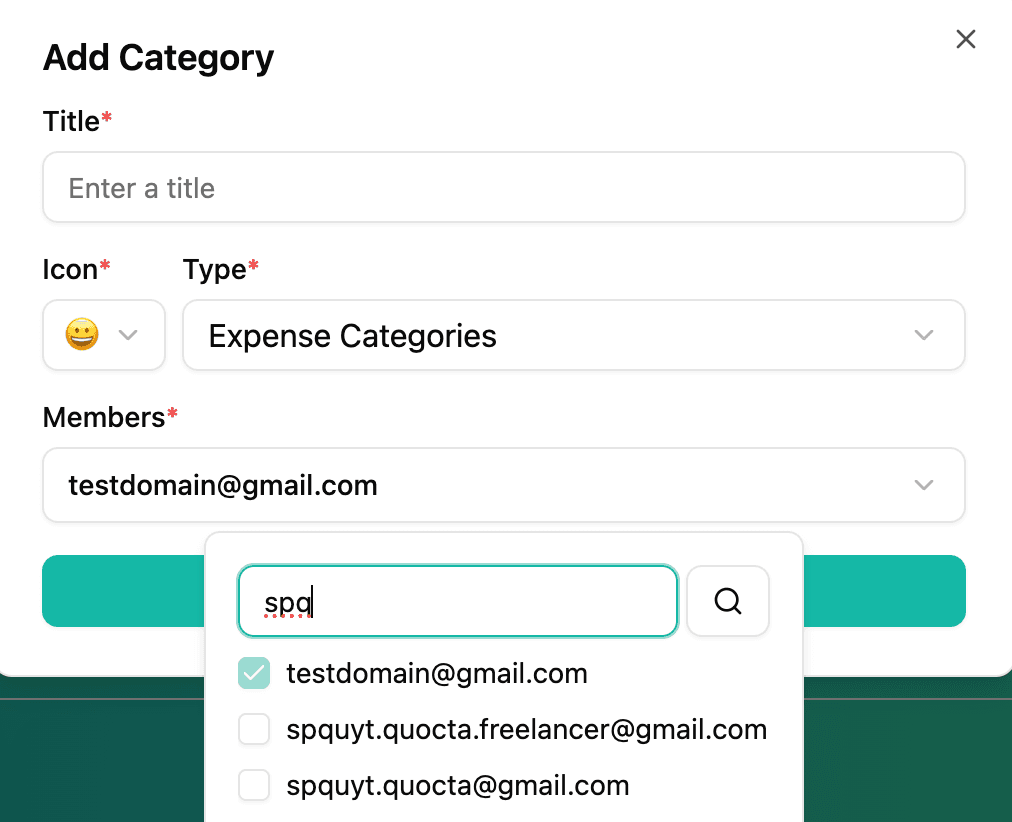 Shared categories screenshot